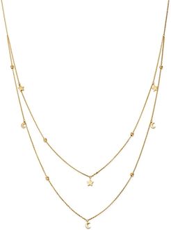 Double-Strand Star & Moon Station Necklace, 22 - 100% Exclusive