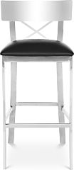 Zoey 39 Stainless Steel Cross Back Barstool