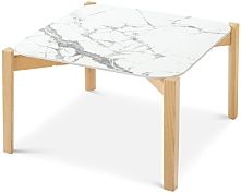 Palette White Marble Cocktail Table