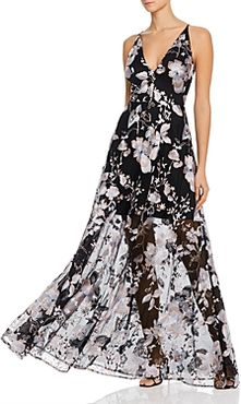Floral Embroidered Illusion Gown - 100% Exclusive