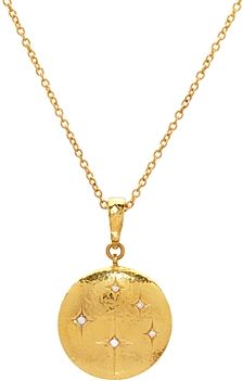 22K/18K Yellow Gold Diamond Starlight Pendant Necklace, 16-18