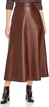 Sumner Midi Leather Skirt