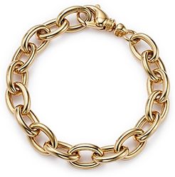 14K Yellow Gold Oval Link Chain Bracelet - 100% Exclusive