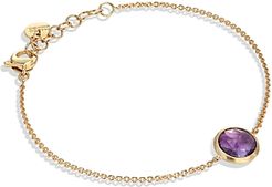 18K Yellow Gold Jaipur Color Amethyst Chain Bracelet