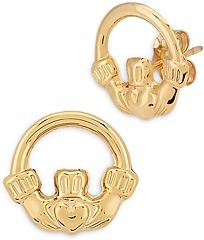 Claddagh Stud Earrings in 14K Yellow Gold - 100% Exclusive