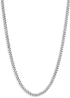 Sterling Silver Classic Curb Chain Necklace, 26