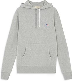 Tricolor Fox Patch Pullover Hoodie