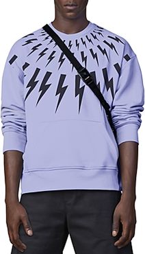Thunderbolt Print Crewneck Sweater