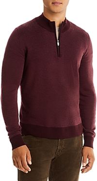 Burgundy Quarter Zip Sweater
