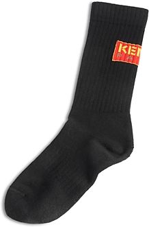 Cotton Blend Logo Crew Socks