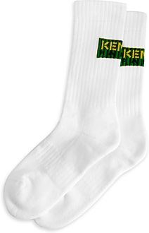 Cotton Blend Logo Crew Socks