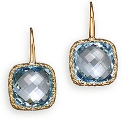 14K White Gold and Sky Blue Topaz Drop Earrings - 100% Exclusive