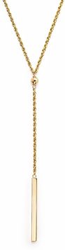 14K Yellow Gold Rope Chain Bar Drop Necklace, 18 - 100% Exclusive