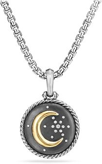 Cable Collectibles Moon and Star Amulet with Diamonds and 18K Gold