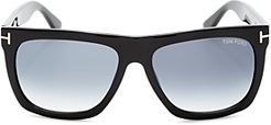 Morgan Flat Top Square Sunglasses, 55mm