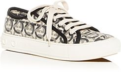 Wimbledon Gancini Print Low-Top Sneakers