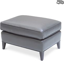 Charlotte Leather Ottoman - 100% Exclusive