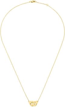 18K Yellow Gold Menottes Pendant Necklace, 16.5