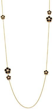 18K Yellow Gold Daisy Diamond & Black Onyx Station Necklace, 31 - 100% Exclusive