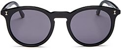 Unisex Sterling Round Sunglasses, 48mm