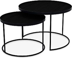 Notre Monde Round Tray Tables, Set of 2