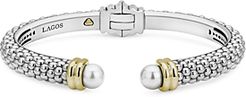 Sterling Silver and 18K Yellow Gold Luna Cultured Freshwater Pearl Cuff