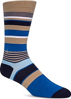 Multistripe Logo Crew Socks