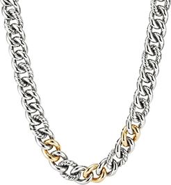 Curb Chain Necklace with 14K Yellow Gold, 19
