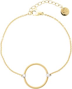 18K White Gold & 18K Yellow Gold Diamond Circle Chain Bracelet - 100% Exclusive