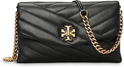 Kira Chevron Leather Chain Wallet