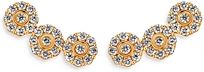 18K Yellow Gold Diamond Flower Trio Stud Earrings