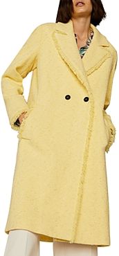 Nicchia Frayed Trim Boucle Coat