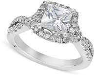 Diamond Halo Engagement Ring in 18K White Gold, 1.33 ct. t.w. - 100% Exclusive