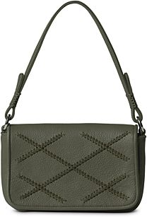 Iconic Cross Mini Baguette Leather Shoulder Bag