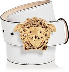 Medusa Buckle Leather Belt