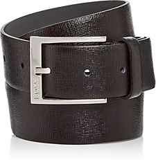 Clo Embossed Leather Belt