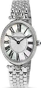 Art Deco Oval Stainless Steel Watch, 30 x 25mm