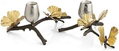 Butterfly Ginkgo Candleholder, Set of 2