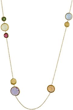 18K Yellow Gold Jaipur Gemstone Necklace, 36