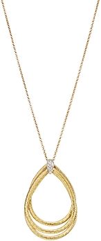 18K Yellow Gold Cairo Pendant Necklace with Diamonds, 16.5