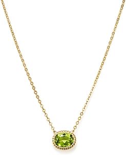 Peridot Bezel Pendant Necklace in 14K Yellow Gold, 18 - 100% Exclusive