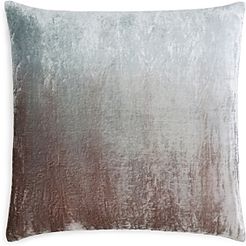 Dip-Dye Silk Velvet Decorative Pillow, 20 x 20