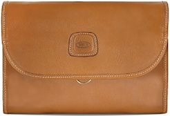 Life Pelle Leather Tri-Fold Toiletry Kit