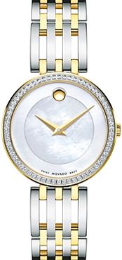 Esperanza Diamond Bezel Two-Tone Watch, 28mm