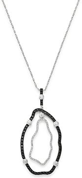 Black Diamond & White Diamond Pendant Necklace in 14K White Gold - 100% Exclusive