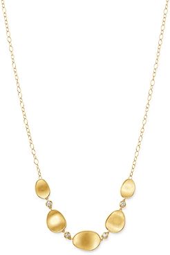 18K Yellow Gold Lunaria Diamond Half Collar Necklace, 16.5