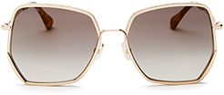 Aline Square Sunglasses, 58mm