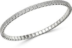 14K White Gold Diamond Stretch Bracelet