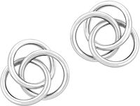 Love Knot Stud Earrings in 14K White Gold - 100% Exclusive