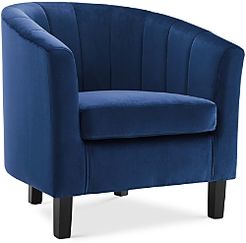 Prospect Channel Tufted Upholstered Velvet Armchair